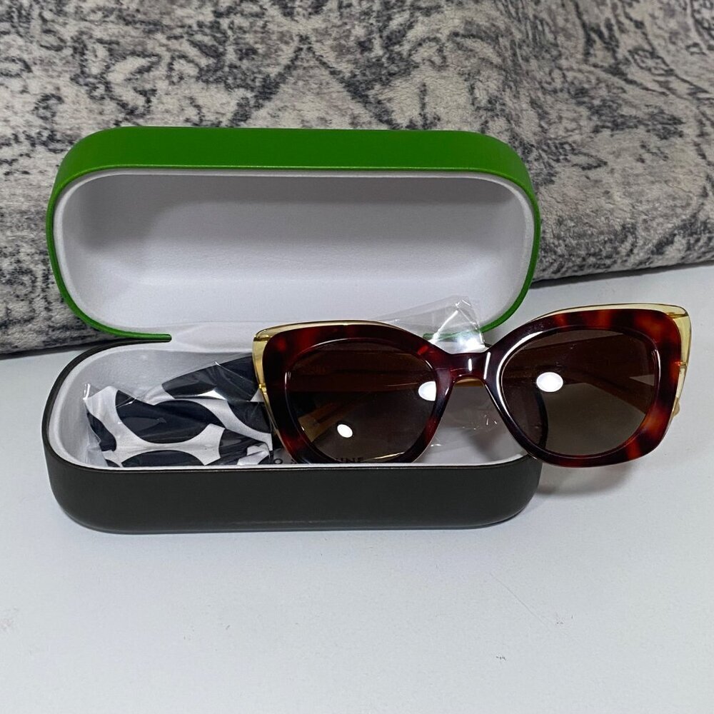 NEW Kate Spade MARIGOLD Two-Tone Cat Eye Sunglasses - Picture 2 of 5